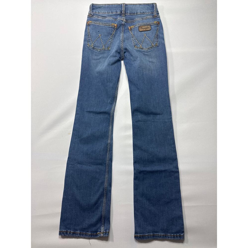 Wrangler Retro Women's Bootcut Blue Jeans - Size 1x34 (25x31.5) - Picture 2 of 5